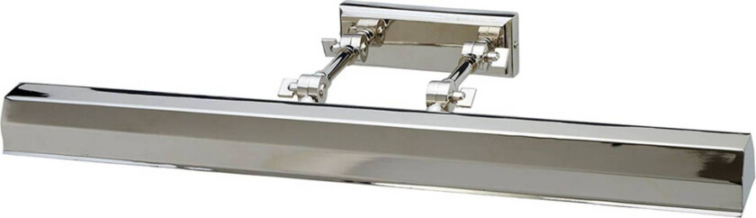 Bildelampe Chawton, polert nikkel, 65,2 cm