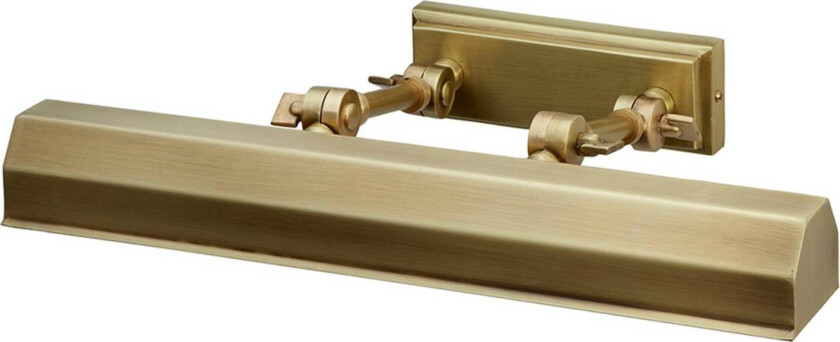 Bildelampe Chawton, antikk messing, 40,2 cm