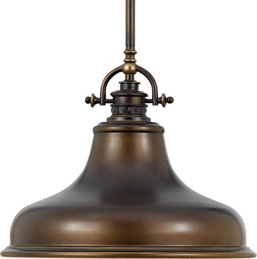 Hengelampe Emery, 1 lyskilde, bronse, Ø 34,3 cm