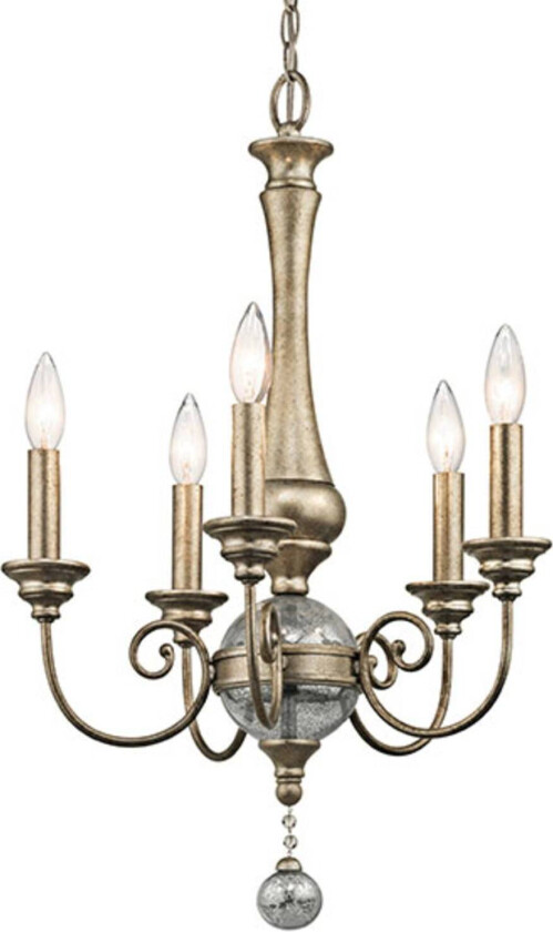 Lysekrone Rosalie, 5 lyskilder, Ø 45 cm