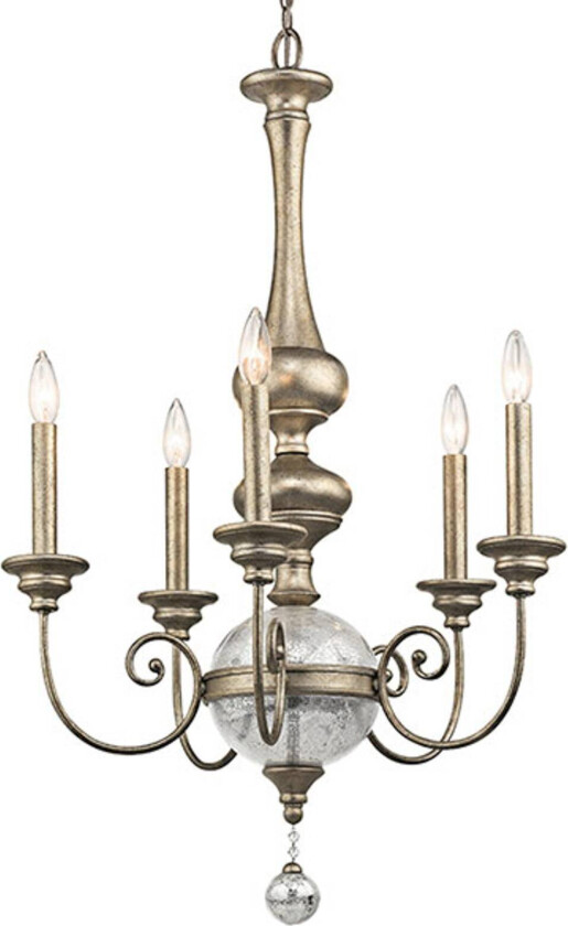 Lysekrone Rosalie, 5 lyskilder, Ø 61 cm