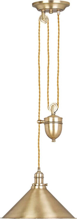 Hengelampe Provence, justerbar høyde, messing