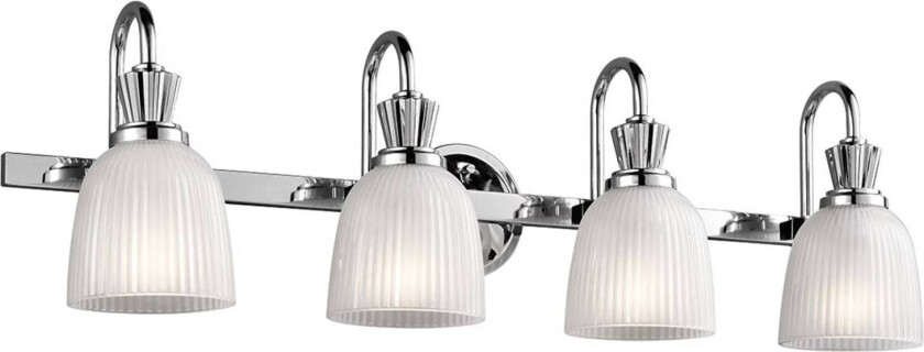 LED-vegglampe Cora til bad, 4 lyskilder