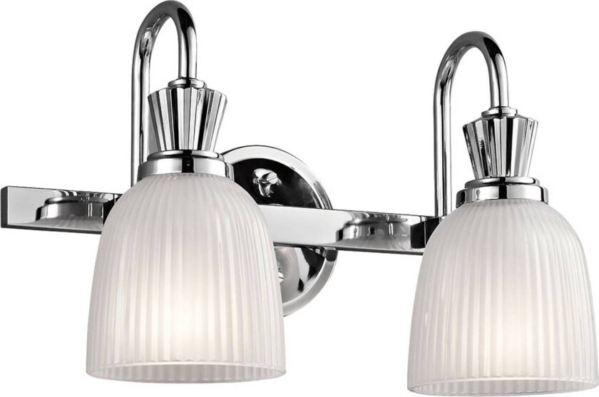 LED-vegglampe Cora til badet, 2 lys