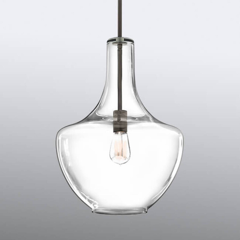 Fatning i antikk bronse - midtre hengelampe Everly