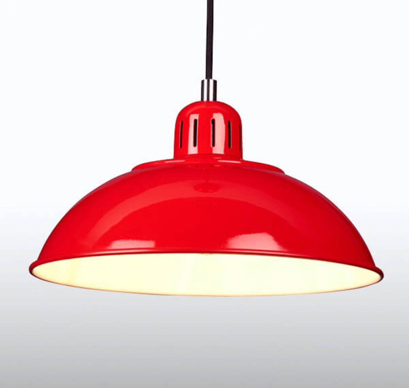 Rød hengelampe Franklin i Retro-design