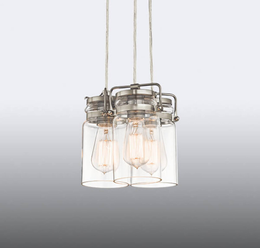 Brinley - hengelampe i Retro-stil, 3 lyskilder