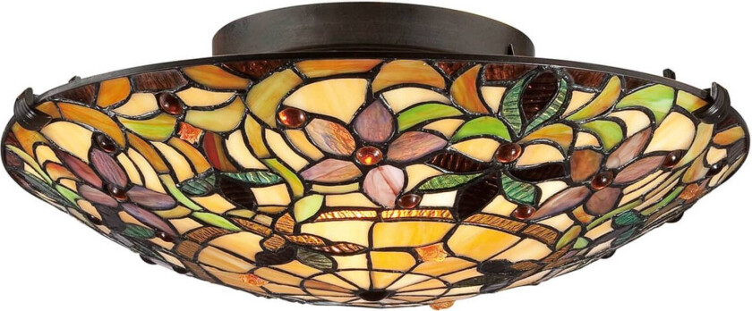 Taklampe Kami i tiffanystil