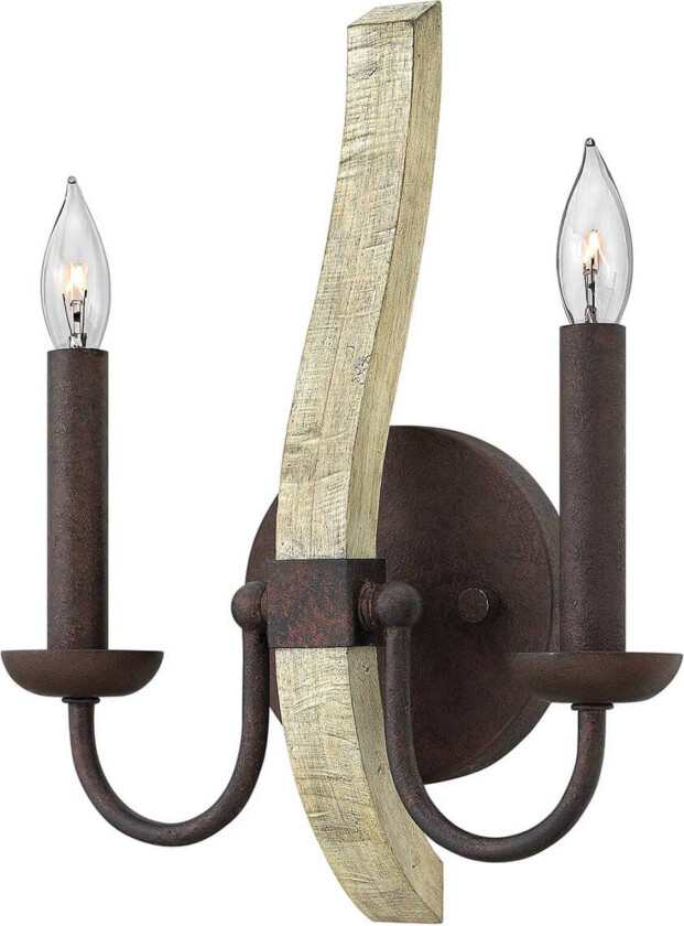 Vegglampe Middelfeld, 2 lyskilder