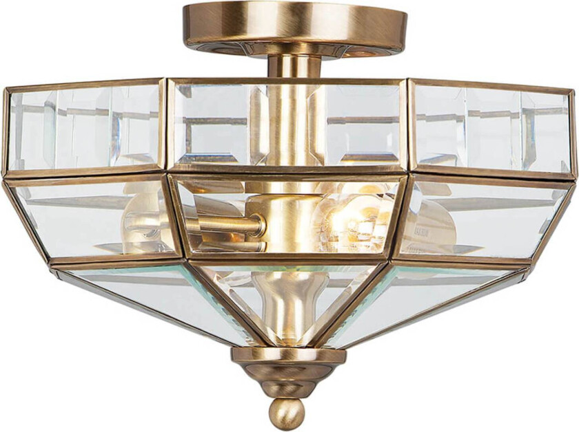 Taklampe Old Park, antikk messing