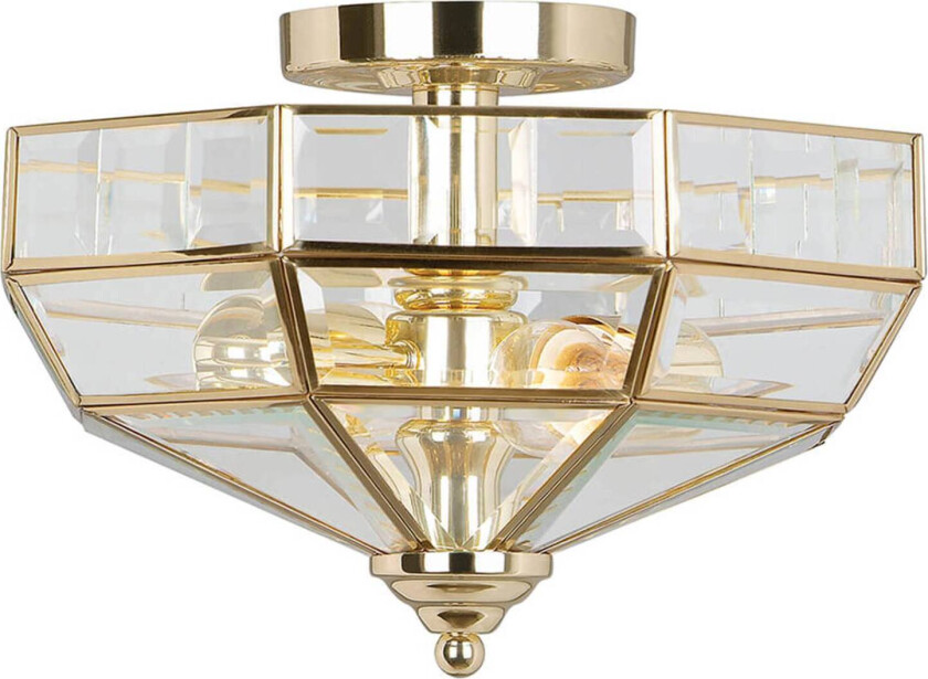 Taklampe Old Park, polert messing