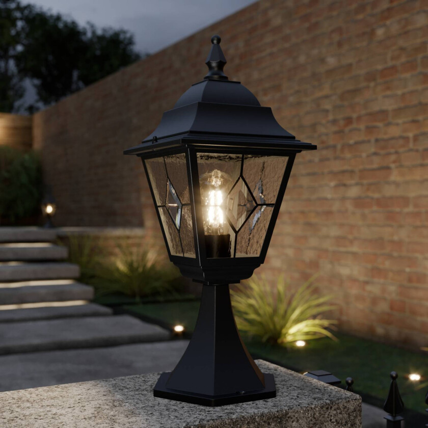 Norfolk sokkellampe, blyholdig glass