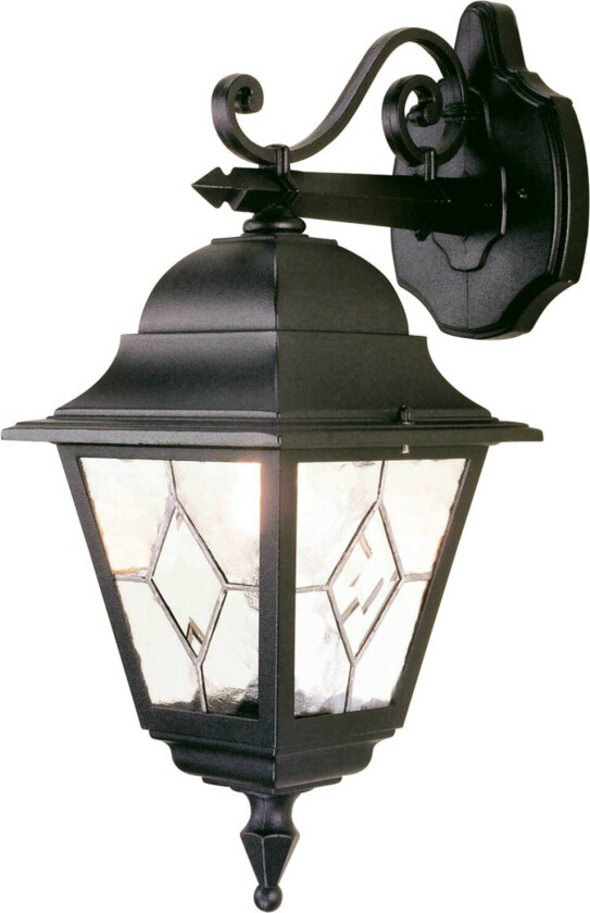 Norfolk utendørs vegglampe, blyholdig glass