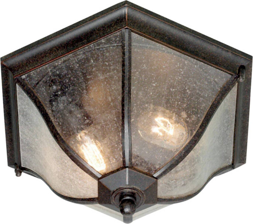 Bronsefarvet ute-taklampe New England