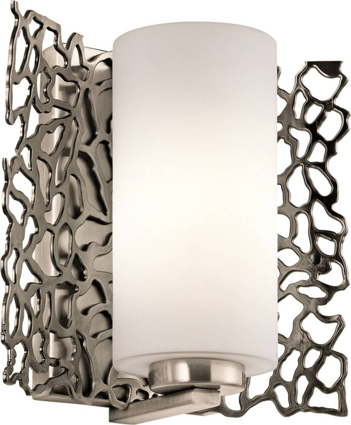 Elegant formet vegglampe Silver Coral