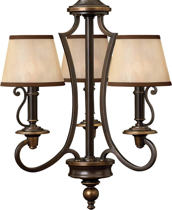 PLYMOUTH pendellampe med organsa-stoffskjermer