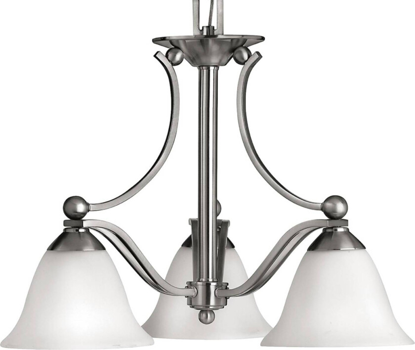 BOLLA pendellampe i nikkel med tre lys