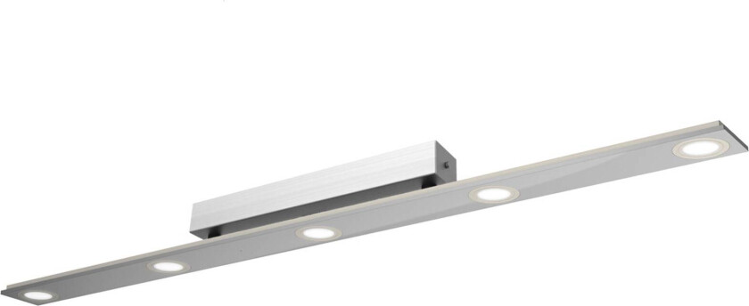 Avlang LED-taklampe Pano, metallic