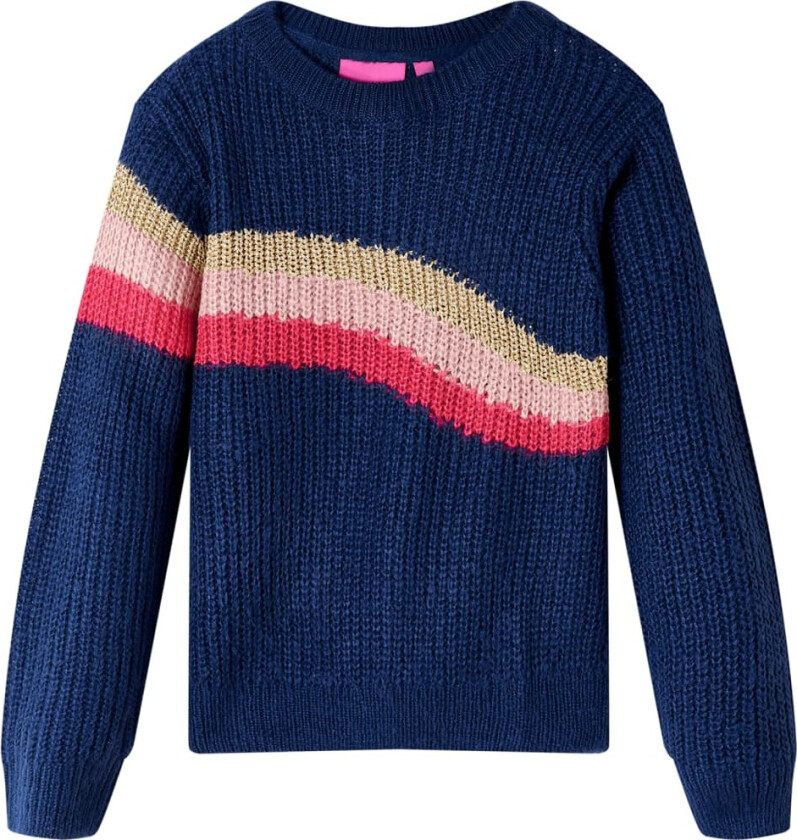 Barnegenser strikket marineblå 140