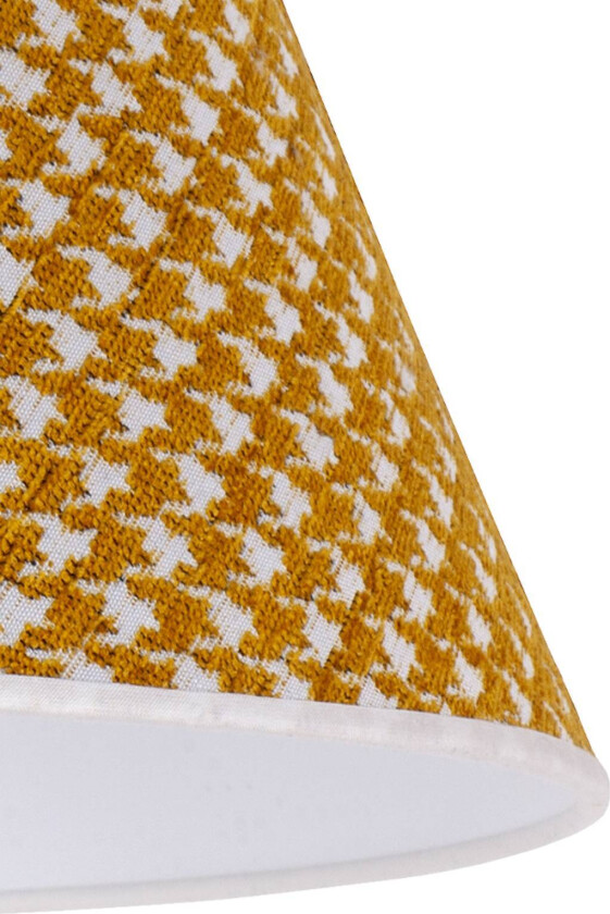 Lampeskjerm Sofia 26 cm, hanefotmønster gul