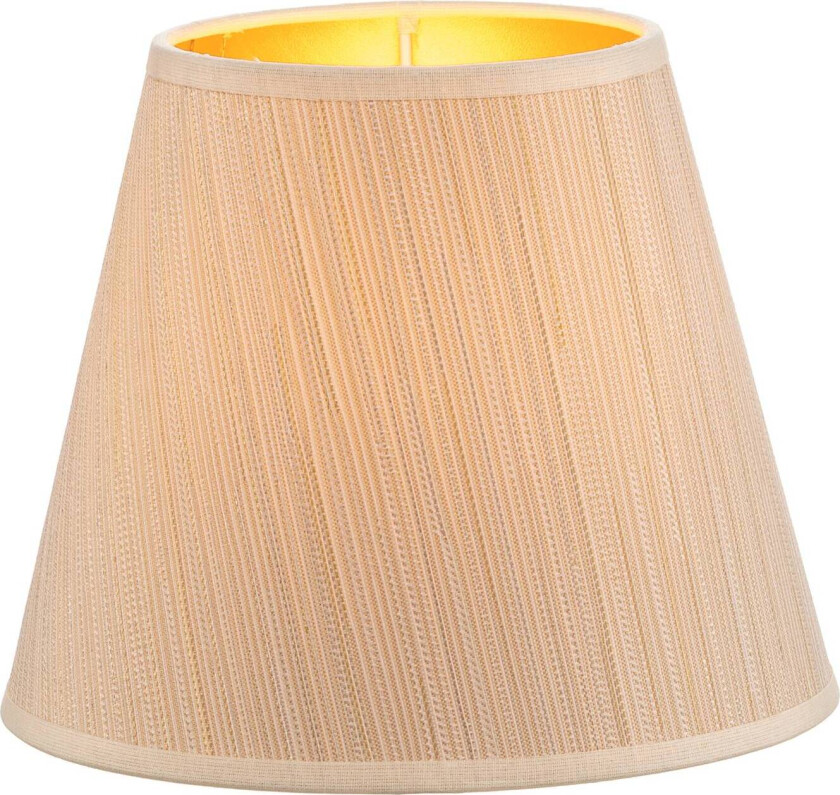 Lampeskjerm Sofia høyde 15,5 cm hvit/gull stripete