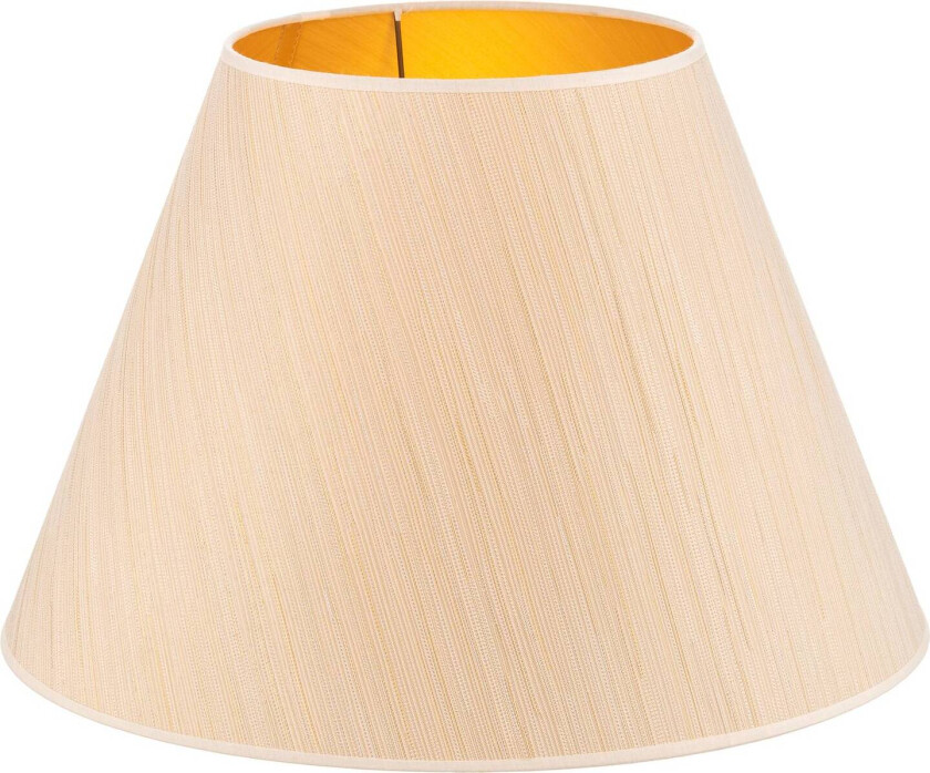 Lampeskjerm Sofia høyde 31 cm, stripet hvit/gull