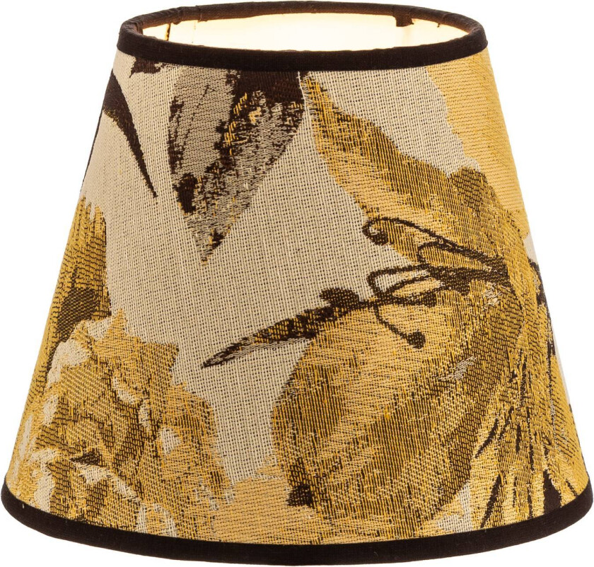 Lampeskjerm Sofia høyde 15,5 cm, blomstermøns gul