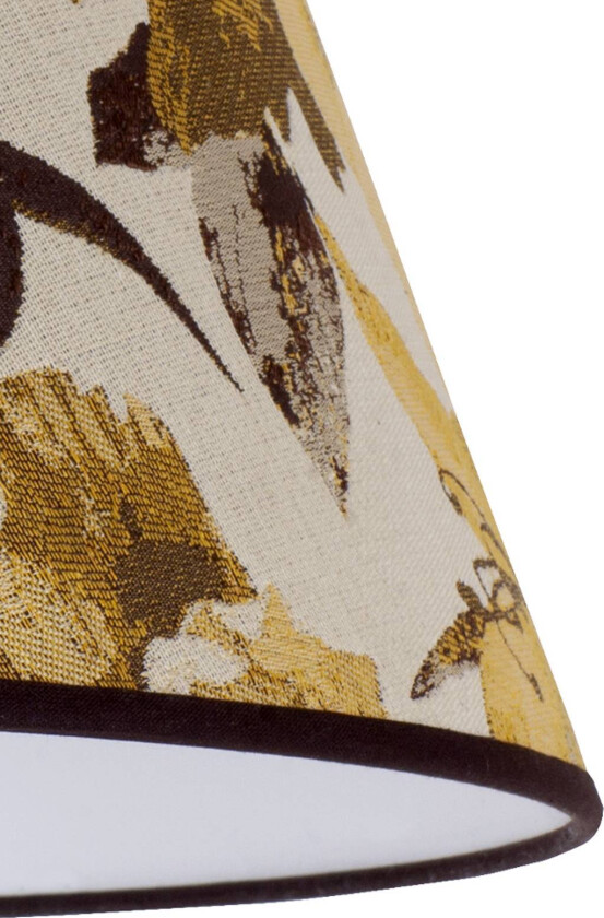 Lampeskjerm Sofia høyde 31 cm, blomstermønster gul