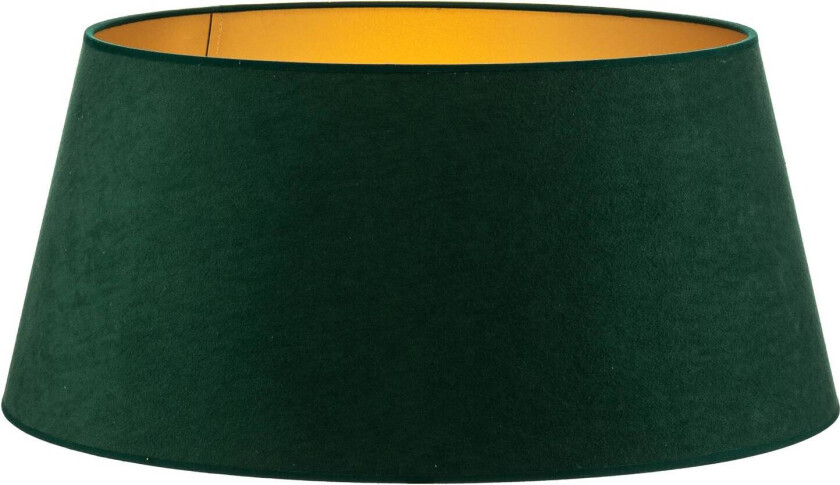 Lampeskjerm Cone høyde 25,5 cm, mørkegrønn/gull