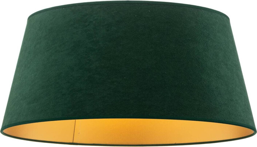Lampeskjerm Cone høyde 22,5 cm, mørkegrønn/gull