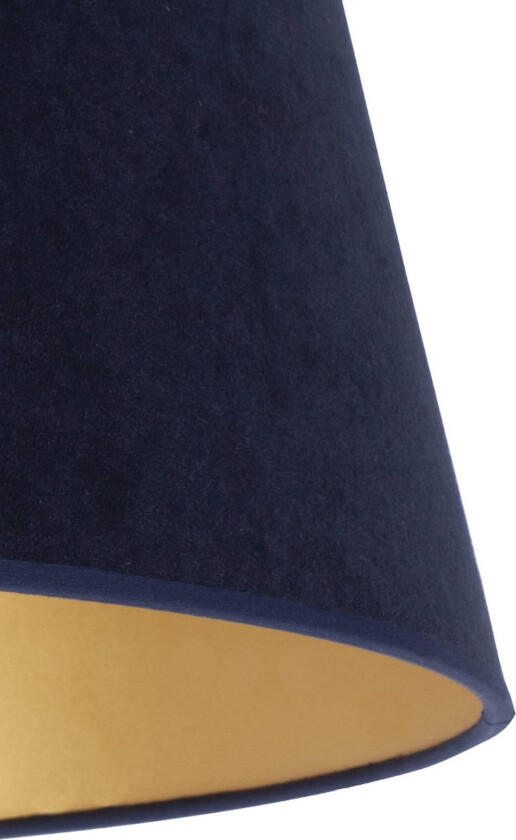 Lampeskjerm Cone 18 cm, mørkeblå/gull