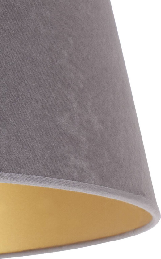 Lampeskjerm Cone 18 cm, grå/gull