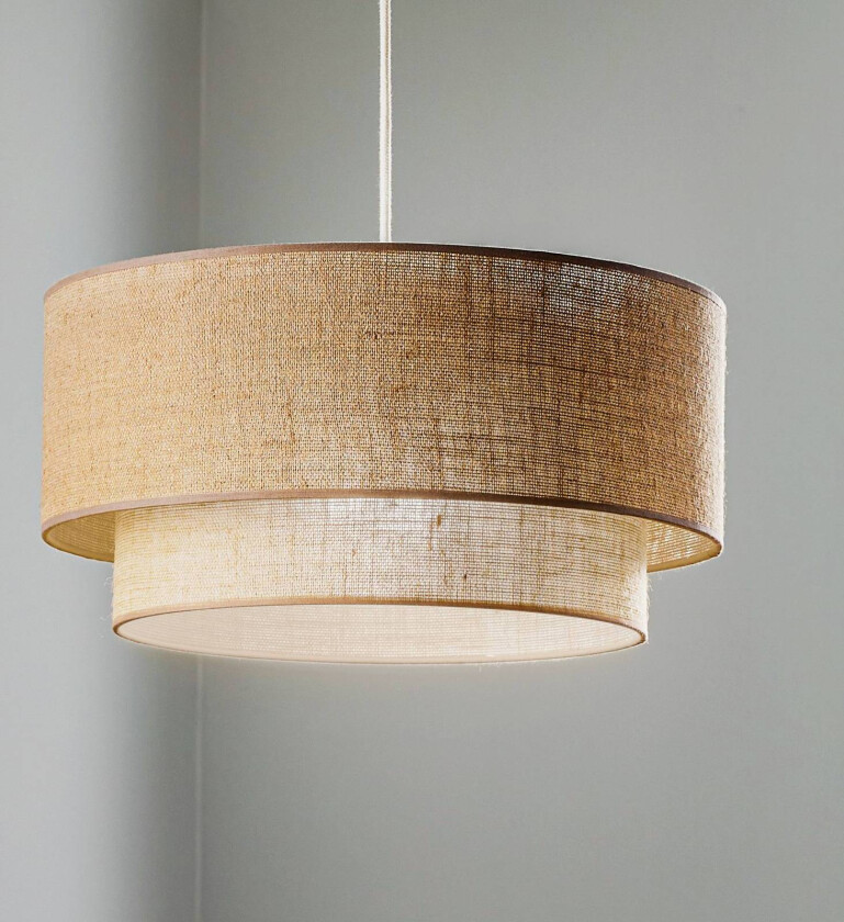 Boho jute hengelampe naturbrun Ø45cm 1 lyskilde