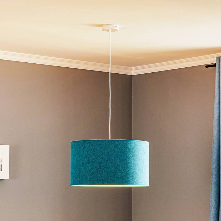 Bristol pendellampe, vevd mønster, turkis