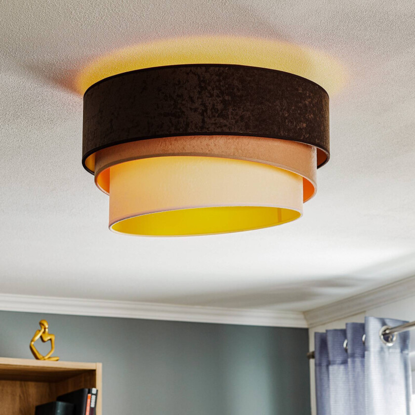 Euluna Devon tak brun/beige/ecru/gull Ø45cm