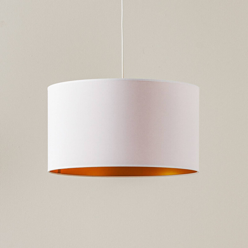 Hengelampe Roller, gull på innsiden, hvit utside