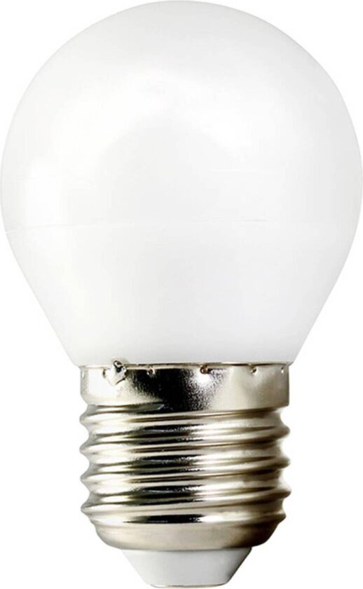 LED-pære TEMA E27 5W drop 2,700K for AC/DC