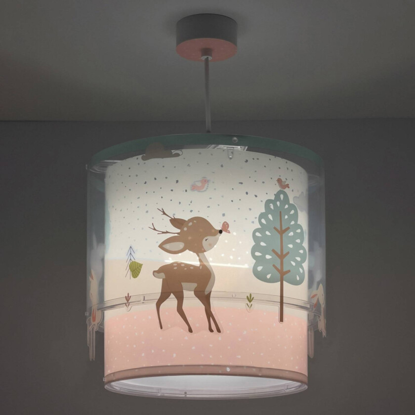 pendellampe for barn Loving Deer, hjortmotiv