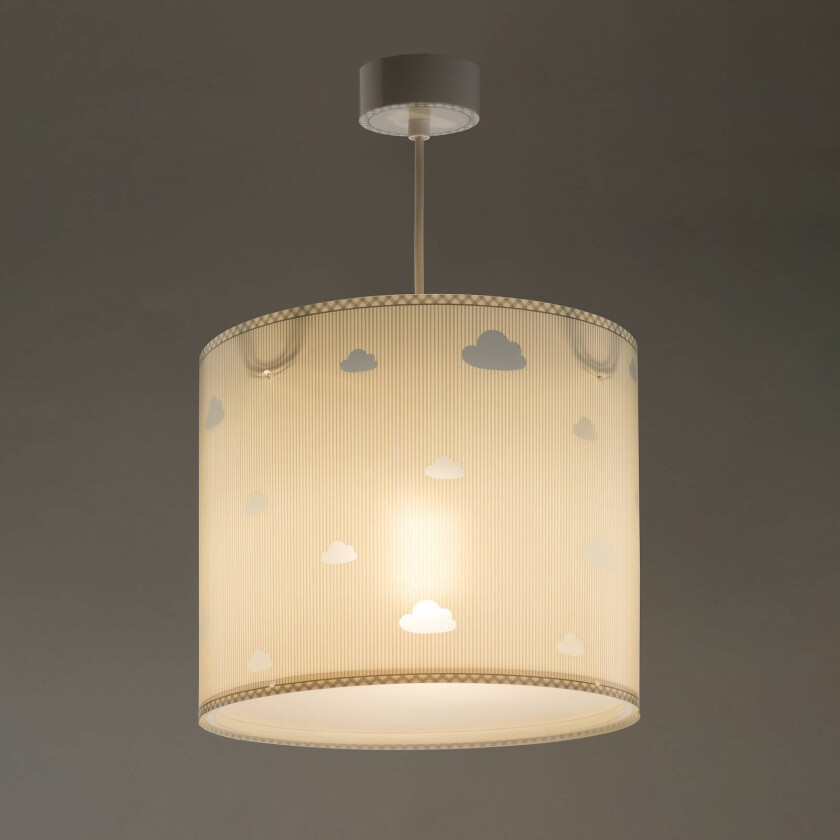 Pendellampe for barn Sweet Dreams, grå, skyer
