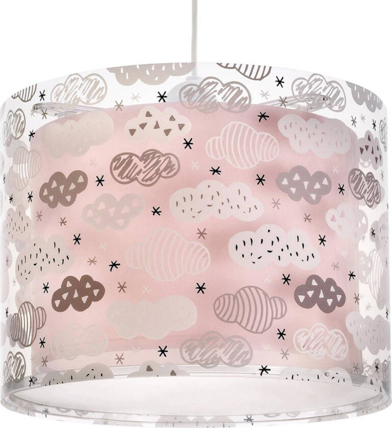 Clouds pendellampe til barnerommet, rosa