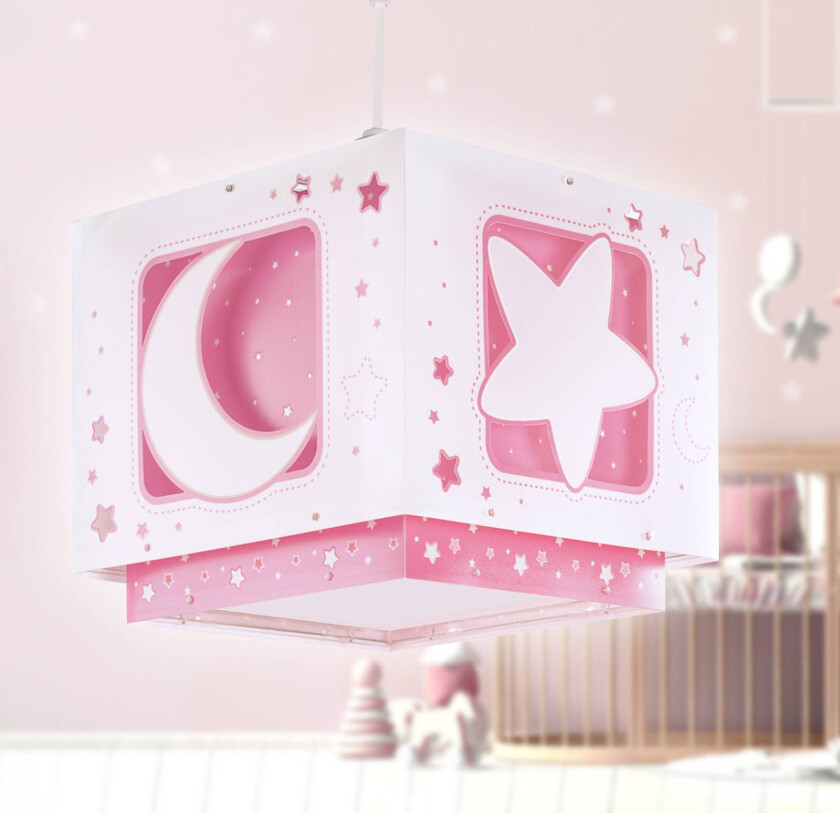 Pendellampe med lysstoffrør NACHTHIMMEL rosa