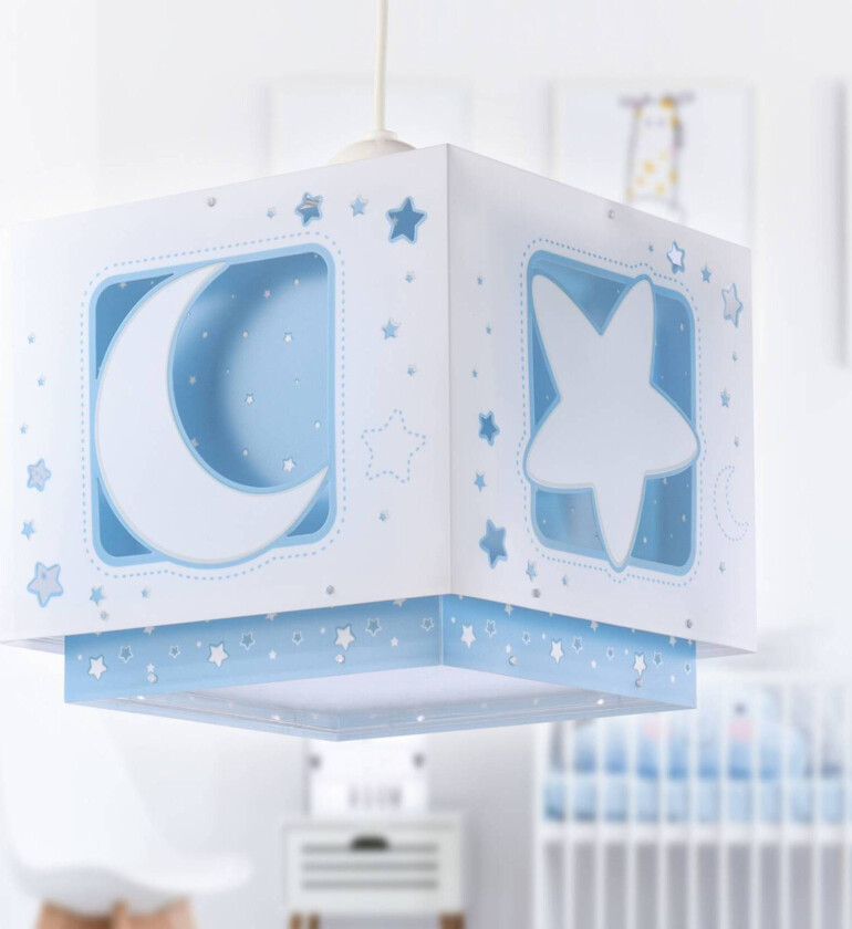 Pendellampe med lysstoffrør NACHTHIMMEL blå