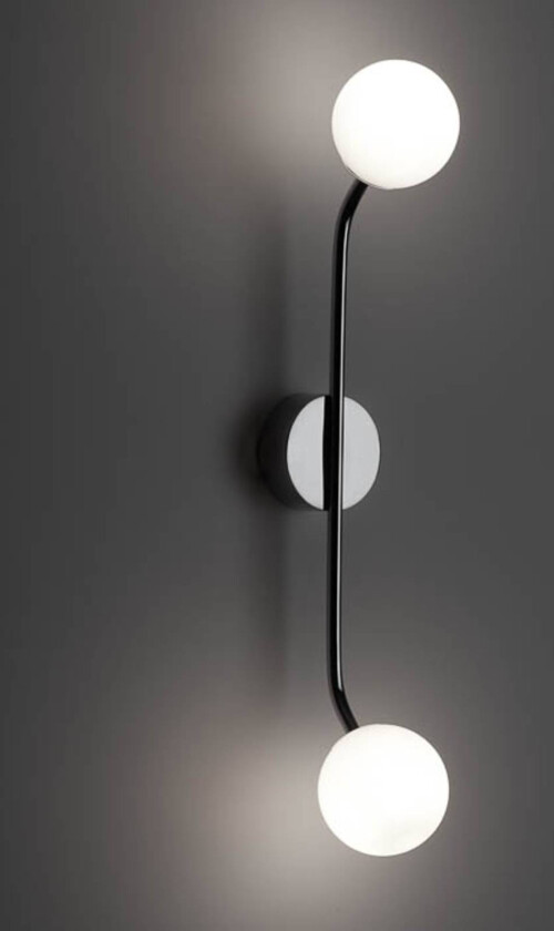 Pep vegglampe, 2 lyskilder, svart