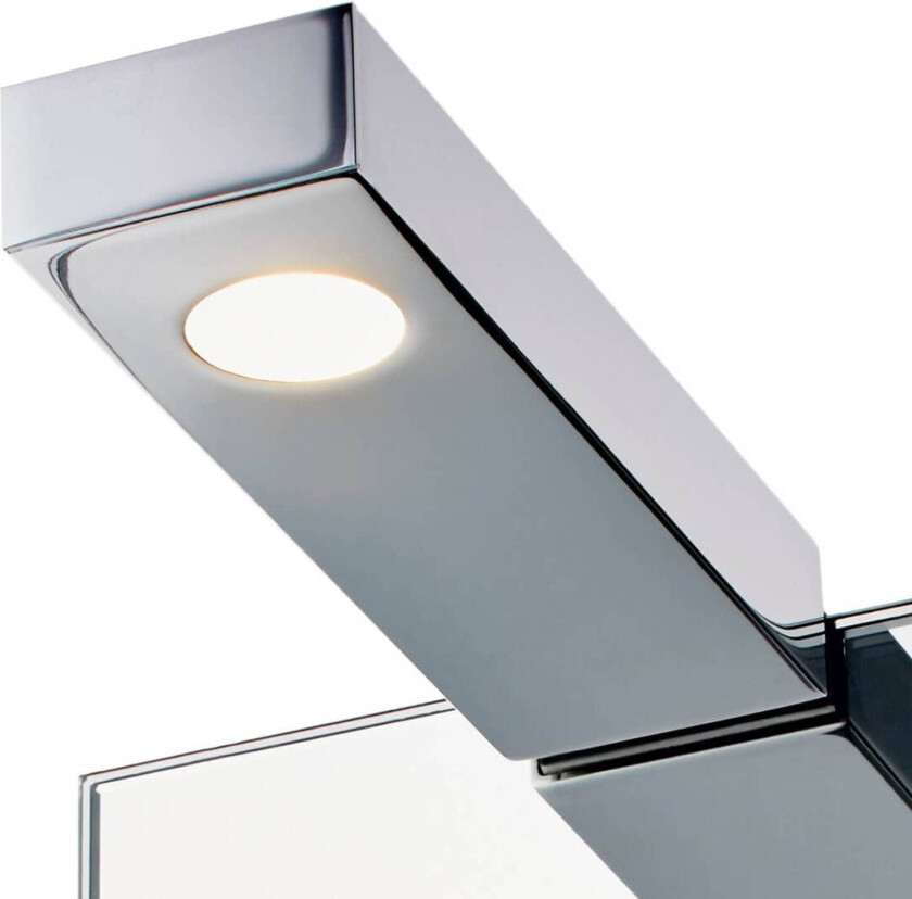 Vegg- og speillampe flat 2 LED, krom