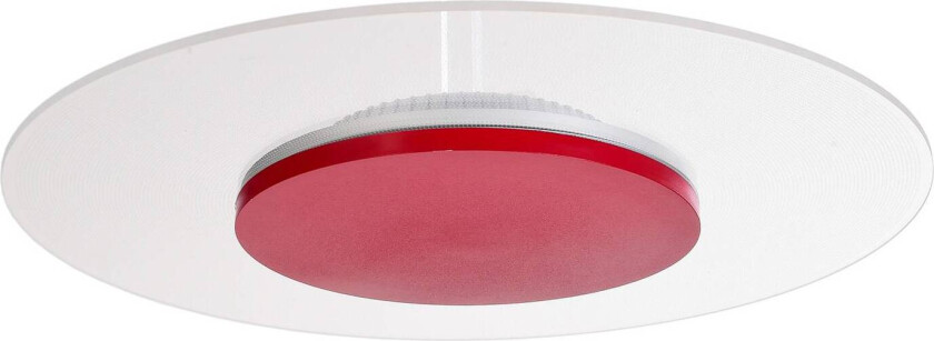 Zaniah LED-taklampe, 360° belysning, 24W, rød