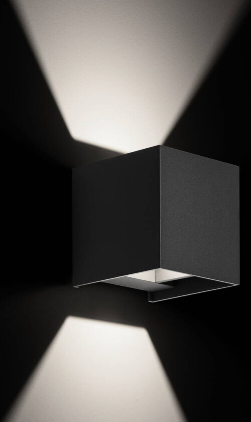 Utendørs LED-vegglampe 9032 up/down, antrasitt
