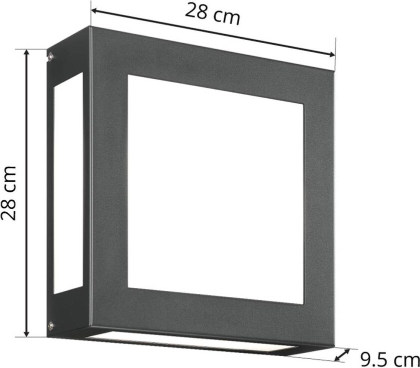 Sensor-LED-utevegglampe Aqua Legendo, antrasitt