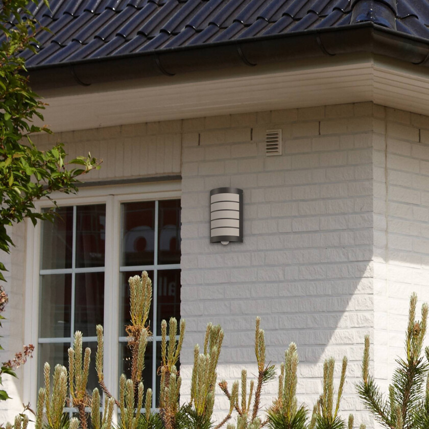 Sensor-utelampe Aqua Marco med gitter, antrasitt