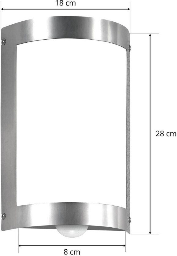 Enkel Marco 3 utendørs vegglampe med sensor