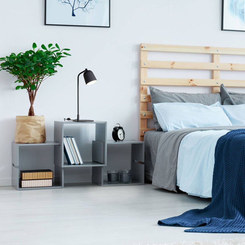 Clavio - designer-bordlampe, grå